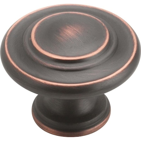 Cabinet Knob, 1 In Projection, Zinc, OilRubbed Bronze